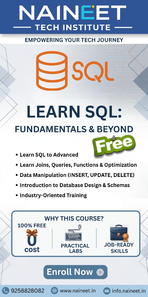 Learn SQL fundamentals and beyond at NAINEET Tech Institute